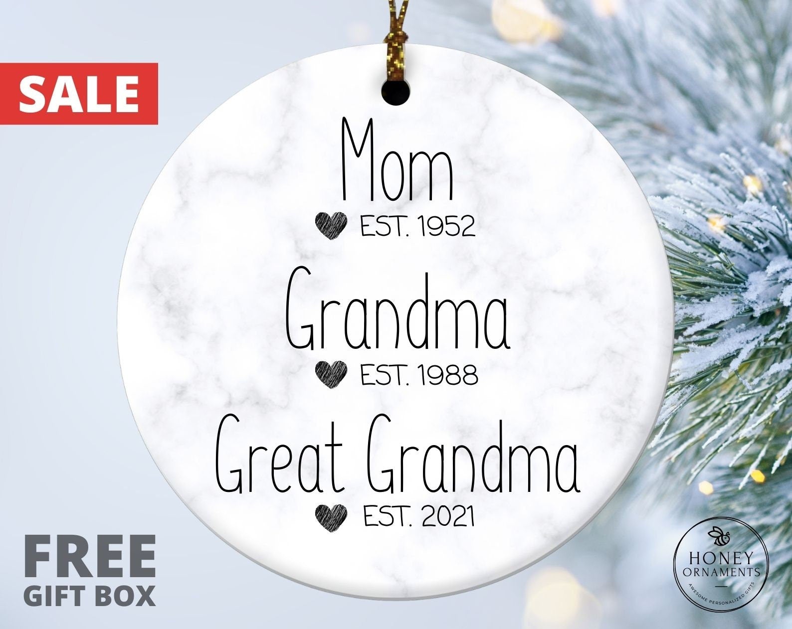 Wife To Mom Est Personalized Photo Ceramic Ornament, New Mom Christmas Gifts,  First Time Mom Ornament 2023 - Best Personalized Gifts For Everyone