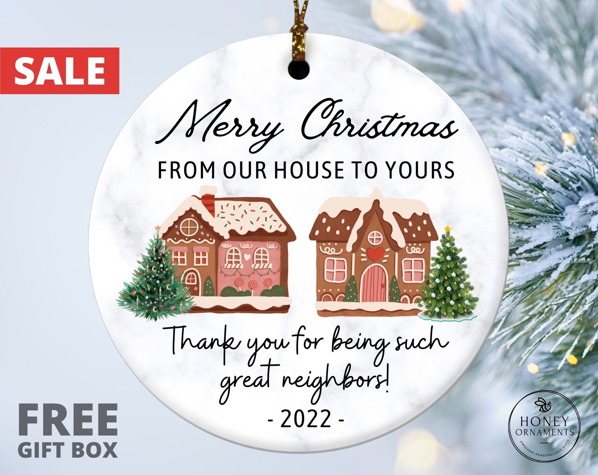 World's Best Neighbors Ornament, Neighbor Christmas Gift, Neighbor Ornament Christmas  Gifts, Neighbor Holiday Gift, Best Neighbor Gift 