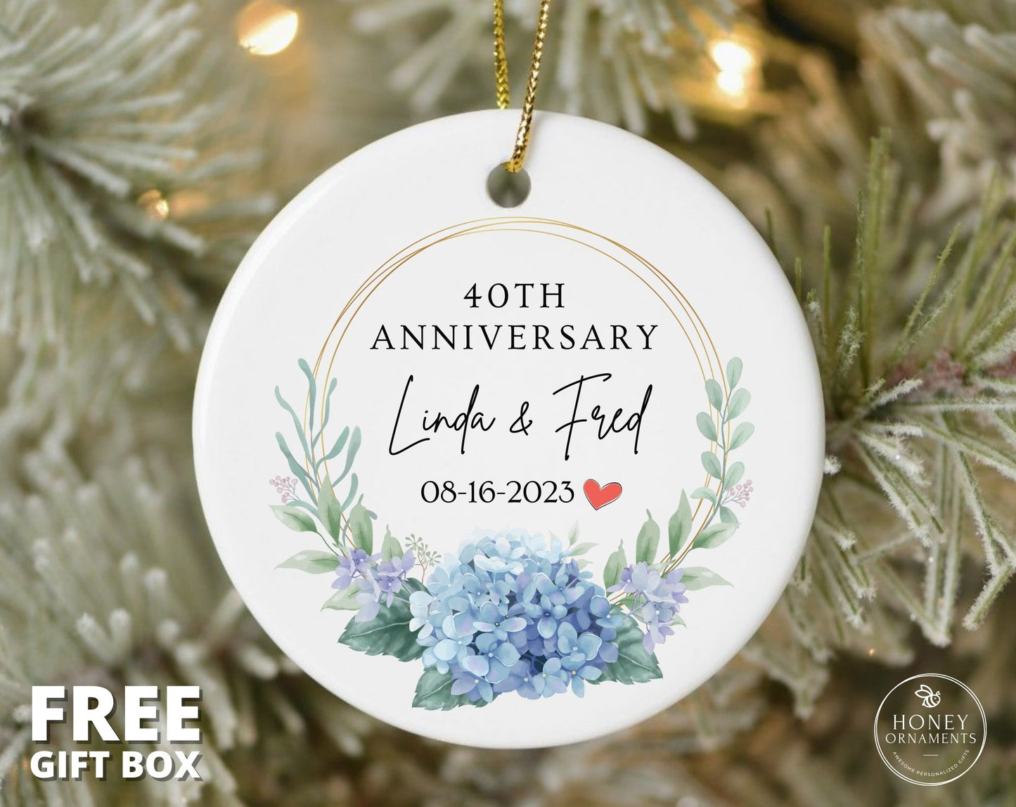 50th wedding anniversary gifts, 2nd anniversary gift, anniversary gift for parents, 1 year anniversary gift for boyfriend, ornament keepsake