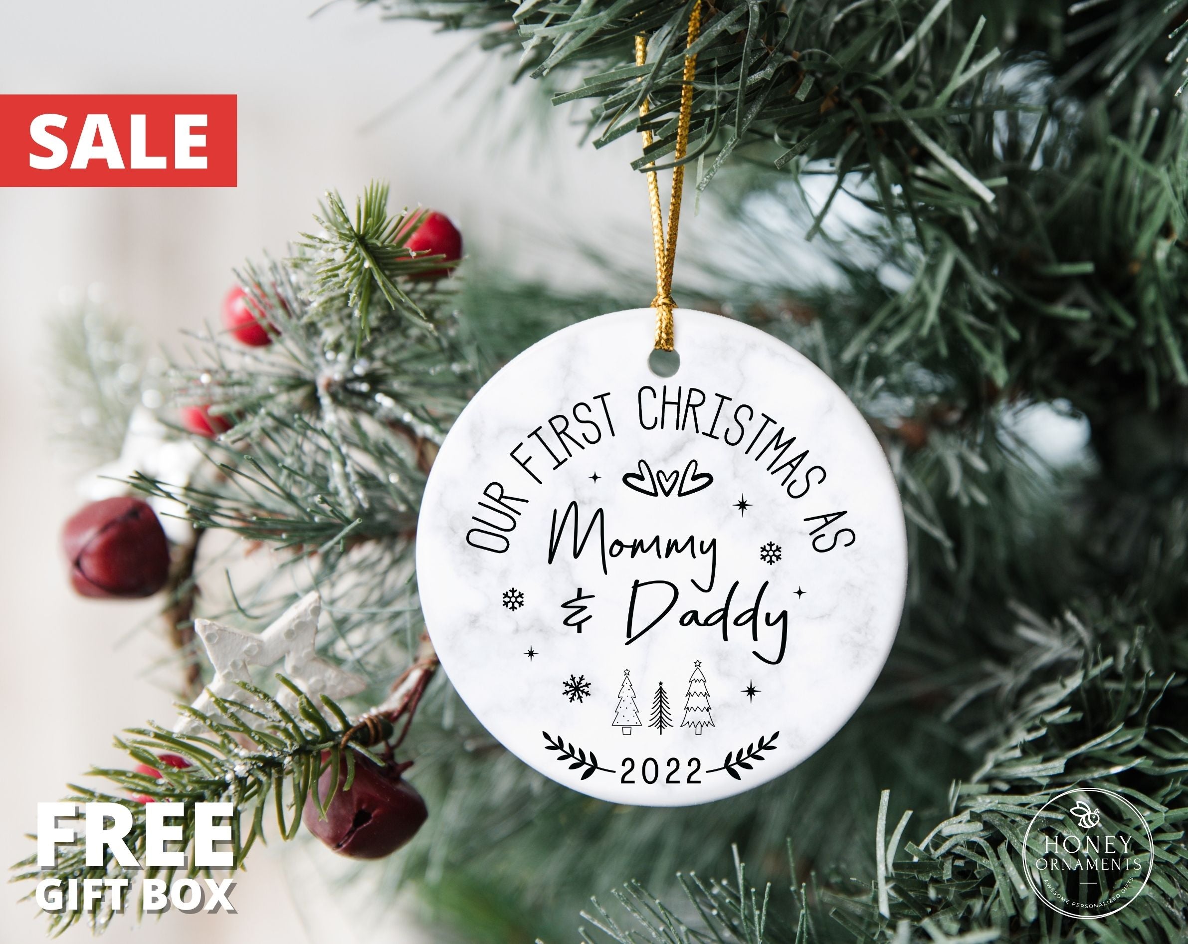 New parents hot sale christmas ornament