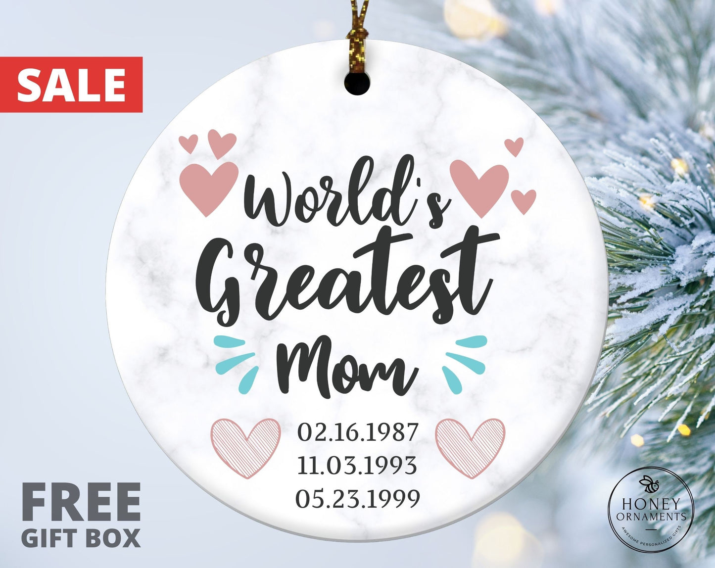 Gift for Son From Mom, Personalized Christmas Ornament for Son