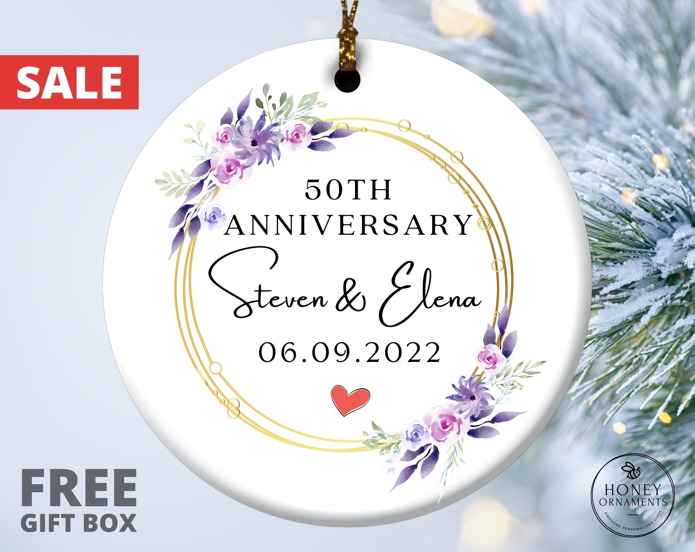 Personalized 50th Anniversary Gift for parents-50th wedding anniversary  gifts-Wooden Anniversary Gift-50th Anniversary Plaque-golden